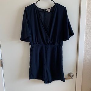 Navy Romper